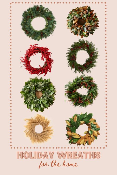 Holiday wreaths for Christmas home decor! 

#LTKhome #LTKSeasonal #LTKHoliday