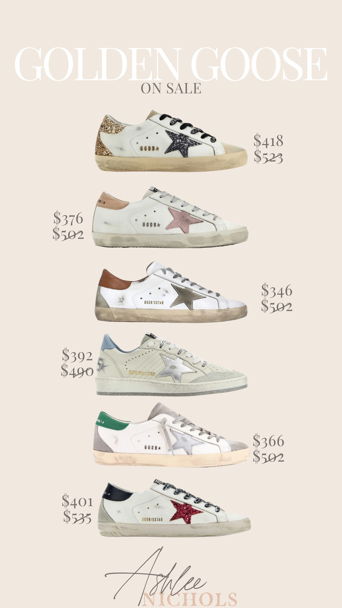Golden goose on sale!

Golden goose, on sale, sneakers on sale, golden goose shoes on sale, sneakers, womens shoes 

#LTKshoecrush #LTKsalealert #LTKSeasonal