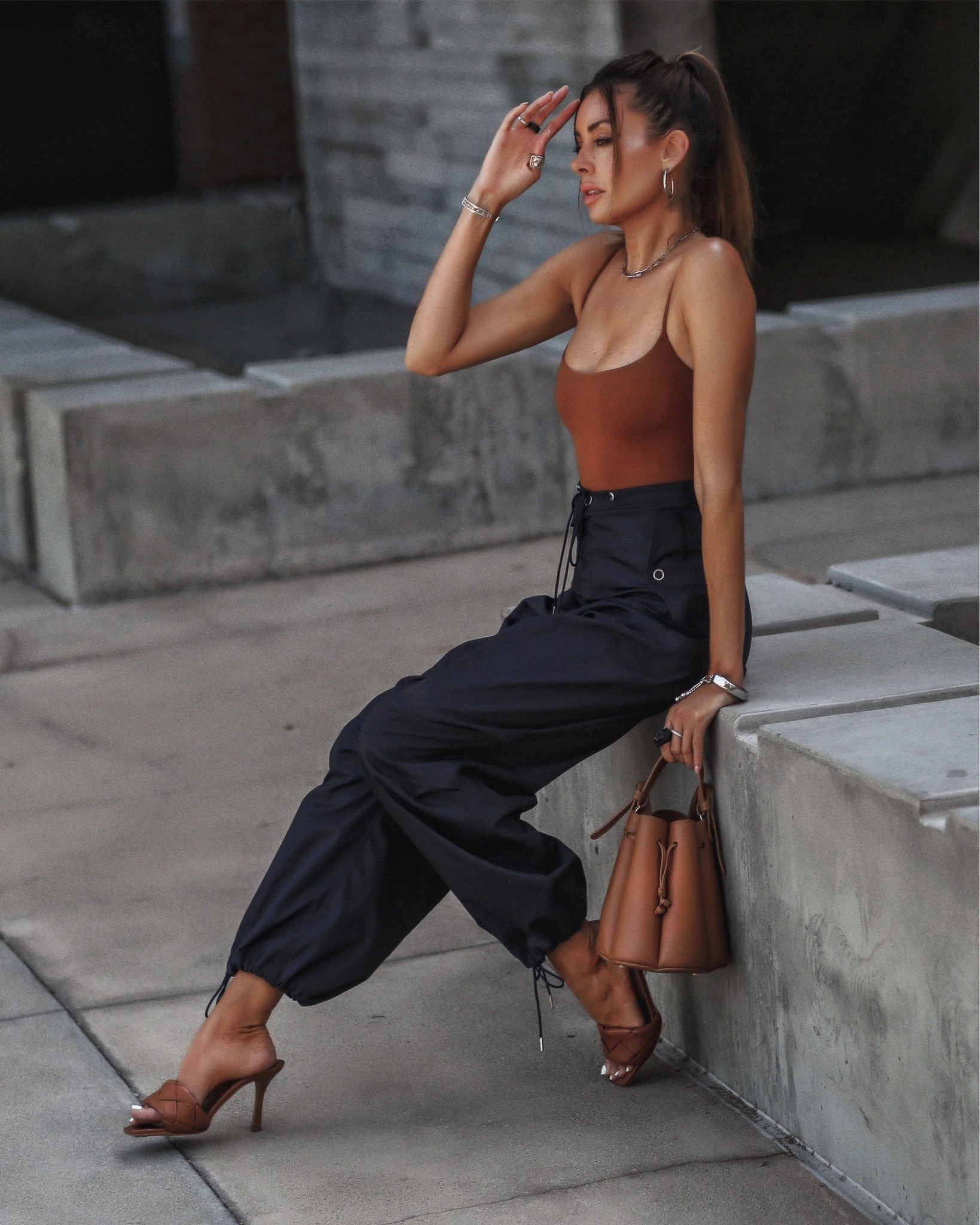This look on repeat today. I’m loving the cargo pants trend and these luxe version is amazing. Paired with my fave bodysuit. I have this bodysuit in several colors. Wearing size xs in both pieces. All pieces fit tts  

#LTKunder100 #LTKshoecrush #LTKSeasonal