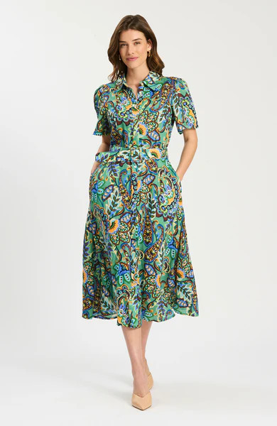 Asha Fiesta Paisley Midi Dress - Fiesta Paisley | tyler boe