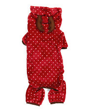 Hooded Polka Dot Moose Pet Pajamas With Antlers | Home | T.J.Maxx | TJ Maxx