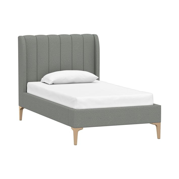 Avalon Channel Stitch Upholstered Bed | Pottery Barn Teen