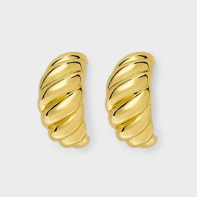 Thick Slanted Hoop Earrings - A New Day™ Gold | Target