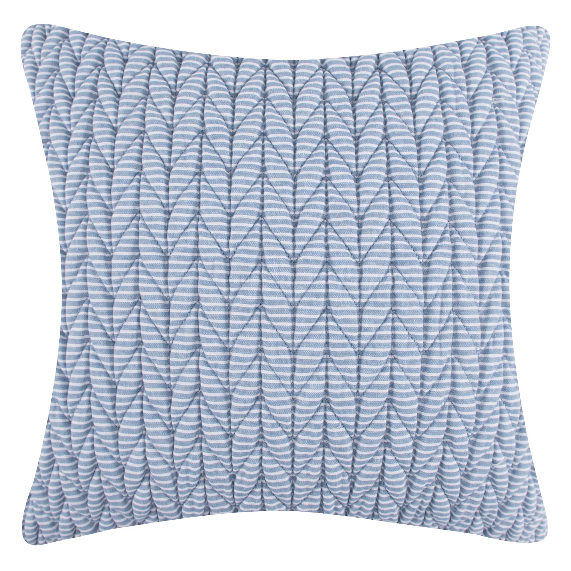Maileen Stripe Textured Pillow 16x16 / Blue | Levtex Home