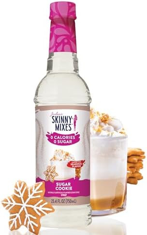 Jordan’s Skinny Mixes Sugar Free Coffee Syrup, Holiday Sugar Cookie Coffee Flavoring Syrup, Zer... | Amazon (US)