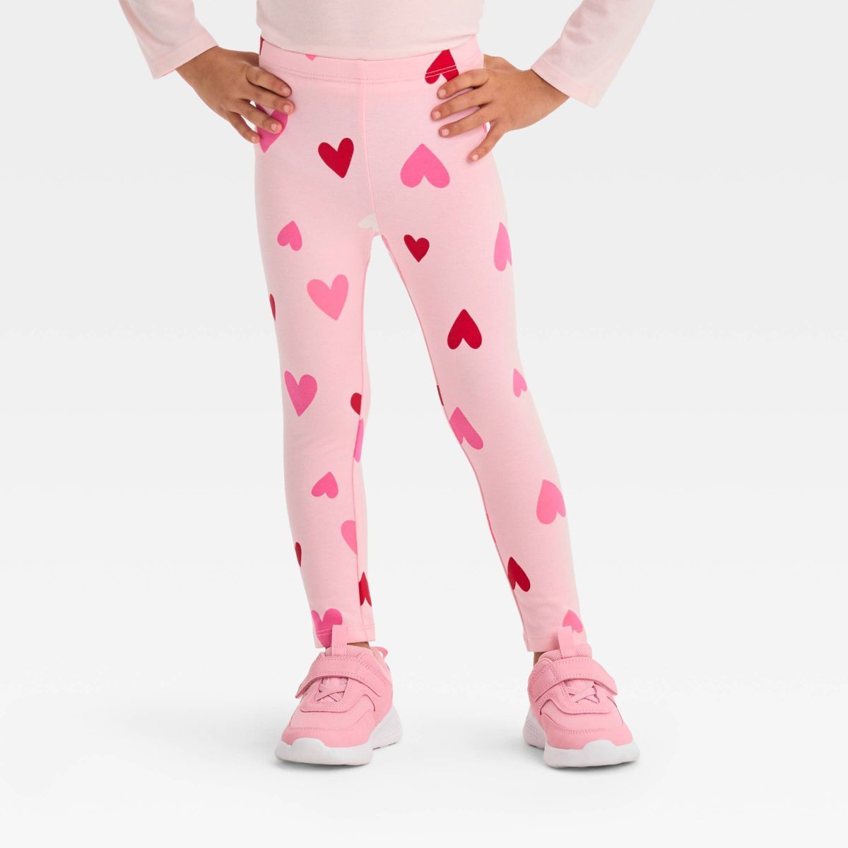 Toddler Girls' Hearts Leggings - Cat & Jack™ Light Pink | Target