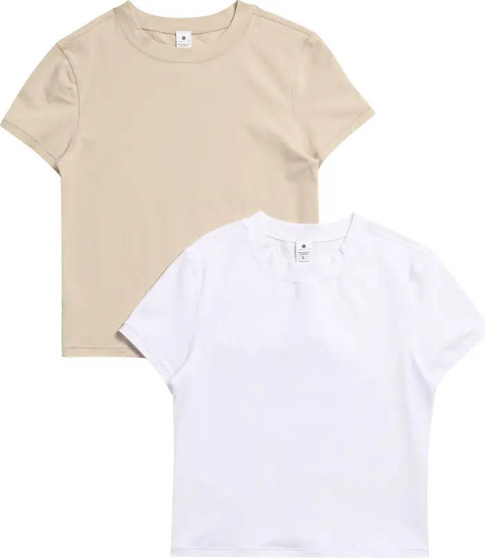 Airlite Melissa 2-Pack Mock Neck Crop Tops | Nordstrom Rack