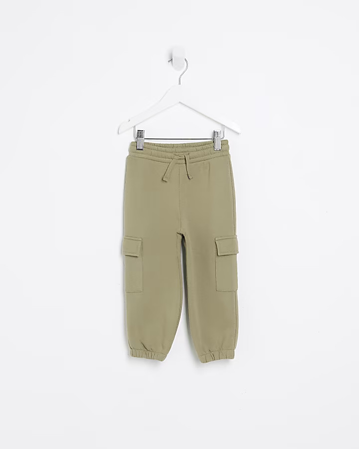 Mini boys khaki cargo joggers | River Island (UK & IE)