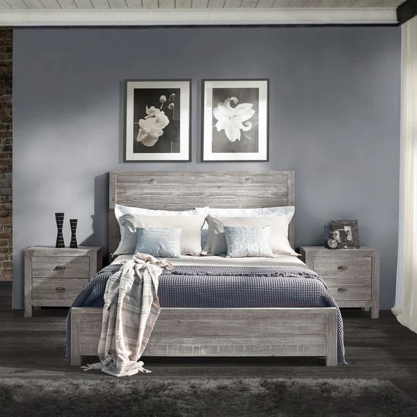 Grain Wood Furniture Montauk Queen Solid Wood Panel Bed | Bed Bath & Beyond