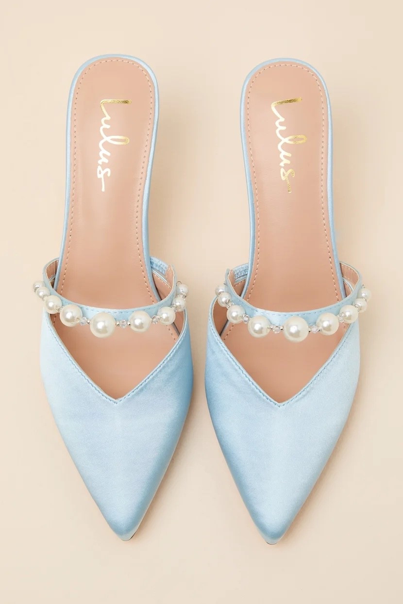 Inspired by modern fairytale elegance, the Daryll Light Blue Satin Pearl Pointed-Toe Mule Pumps combine luminous satin, delicate pearl embellishments, and a sophisticated pointed-toe silhouette for a look that feels effortlessly refined. The soft blue hue adds a romantic touch that’s perfect for special occasions and elevated everyday style. ON SALE for a limited time only and under $50.

Keywords:

* light blue satin pumps
* pearl mule pumps
* pointed toe mules
* satin mule heels
* blue satin shoes
* pearl embellished heels
* wedding guest shoes
* bridal shower shoes
* feminine footwear
* elegant pumps
* luxury heels
* special occasion shoes
* romantic fashion accessories
* formal event shoes
* sophisticated heels
* pastel blue footwear
* statement shoes
* classic mule pumps
* elegant occasion wear

#LTKSaleAlert #LTKootd #LTKWedding