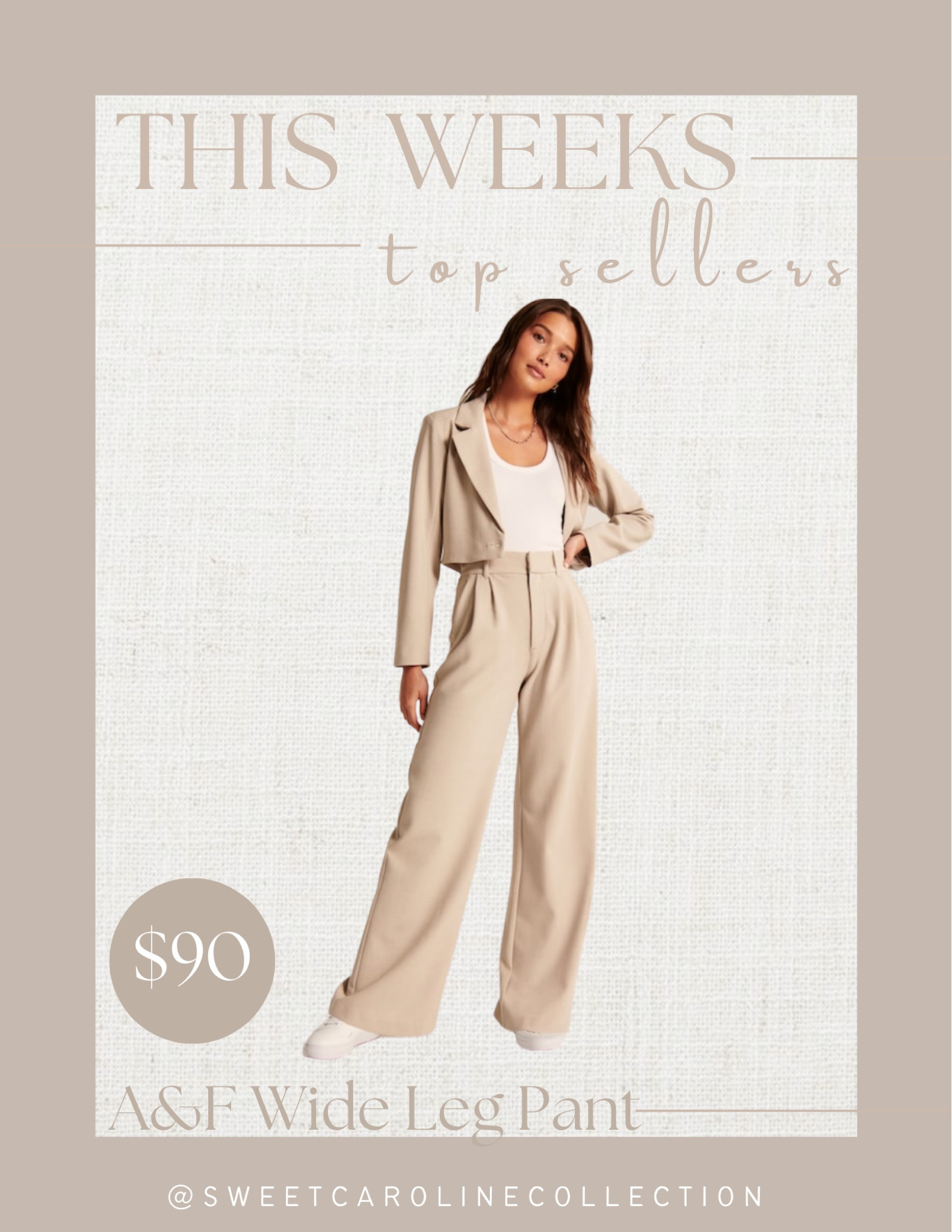 This weeks top sellers!

3. A&F Tailored wide leg pants

Fall fashion, pants, Abercrombie and Fitch, Petal and Pup, Mango, H&M, workwear, fall, style, outfit inspo, sale alert, under 100, top seller, best seller, must have, sweet Caroline collection 

#LTKfit #LTKunder100 #LTKSeasonal