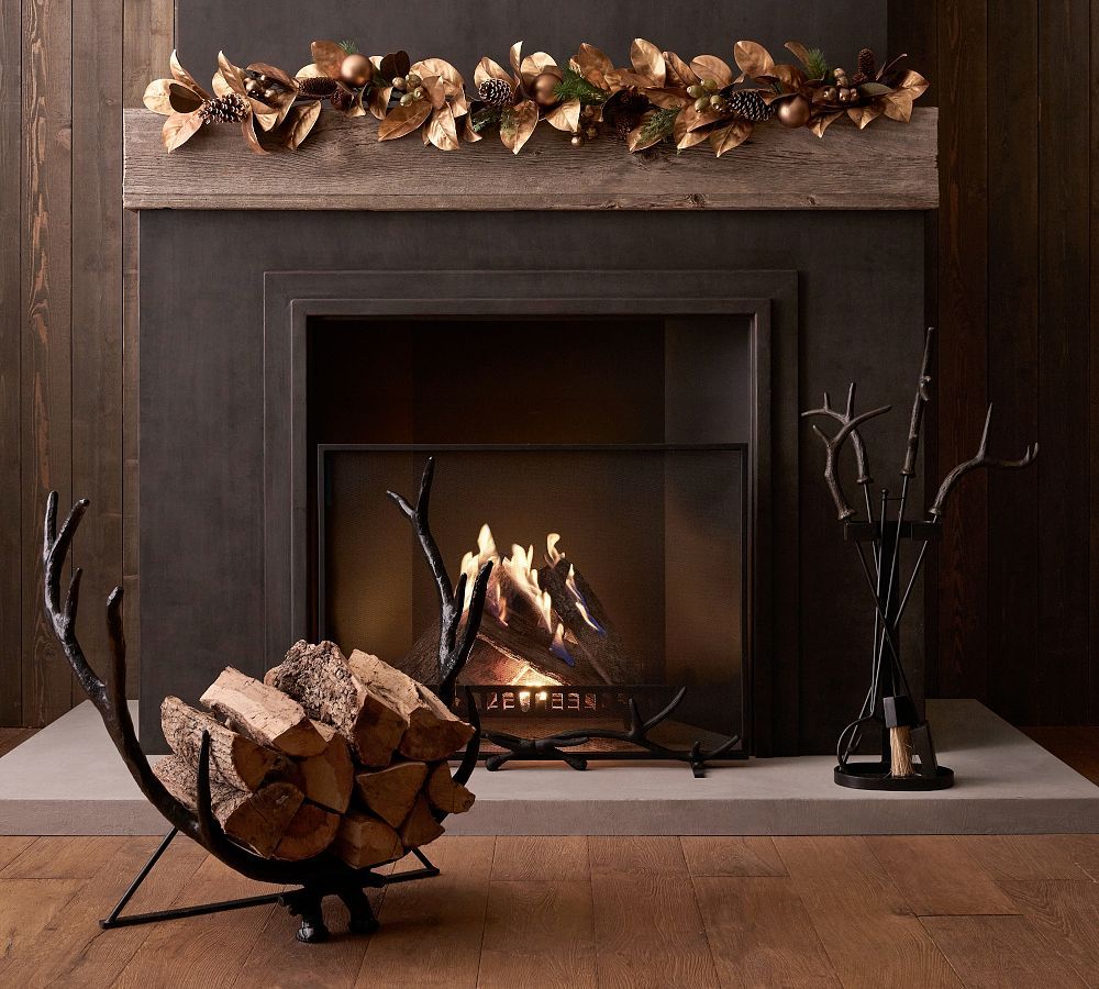 Bronze Antler Fireplace Collection | Pottery Barn (US)
