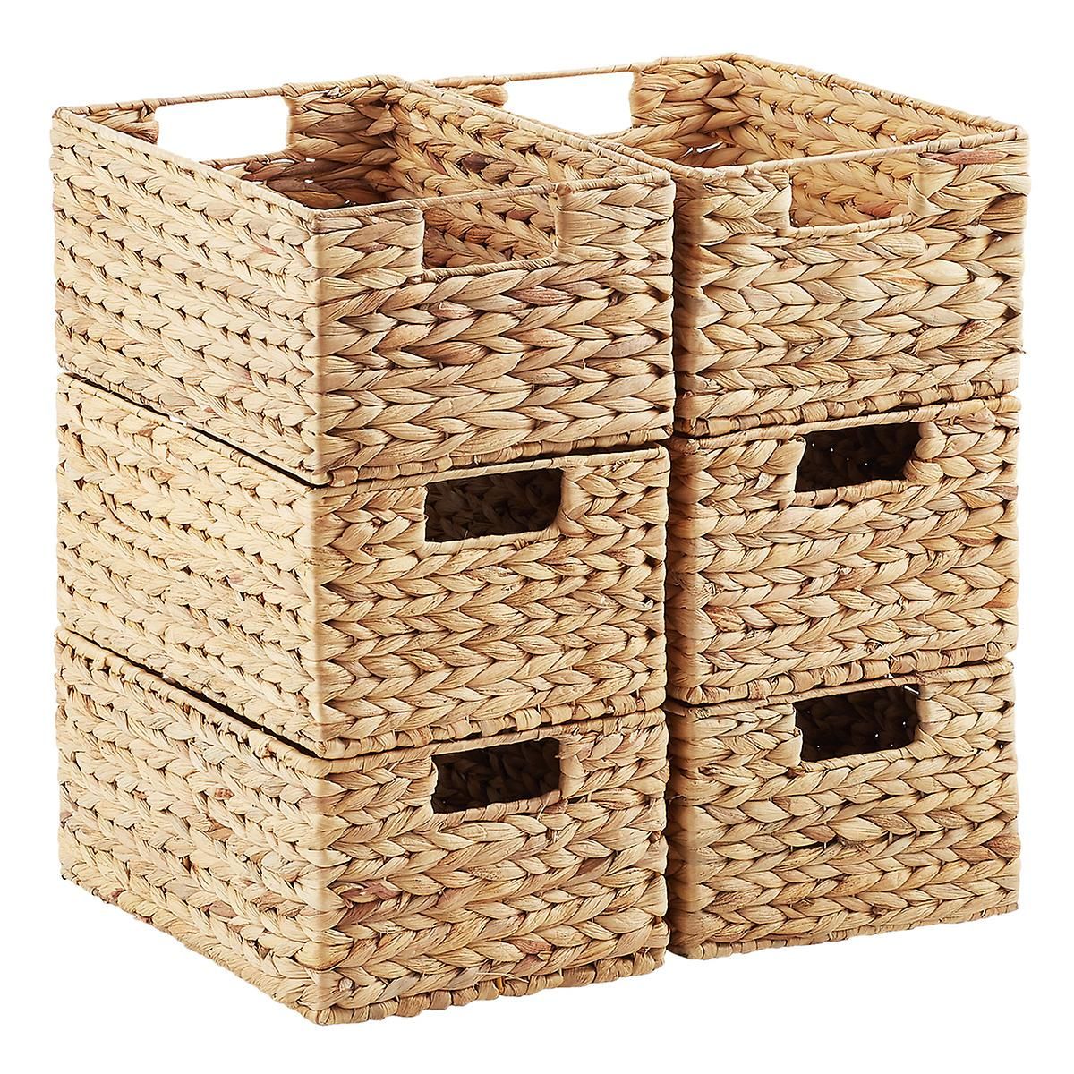 Case of 6 Small Water Hyacinth Bin Natural | The Container Store