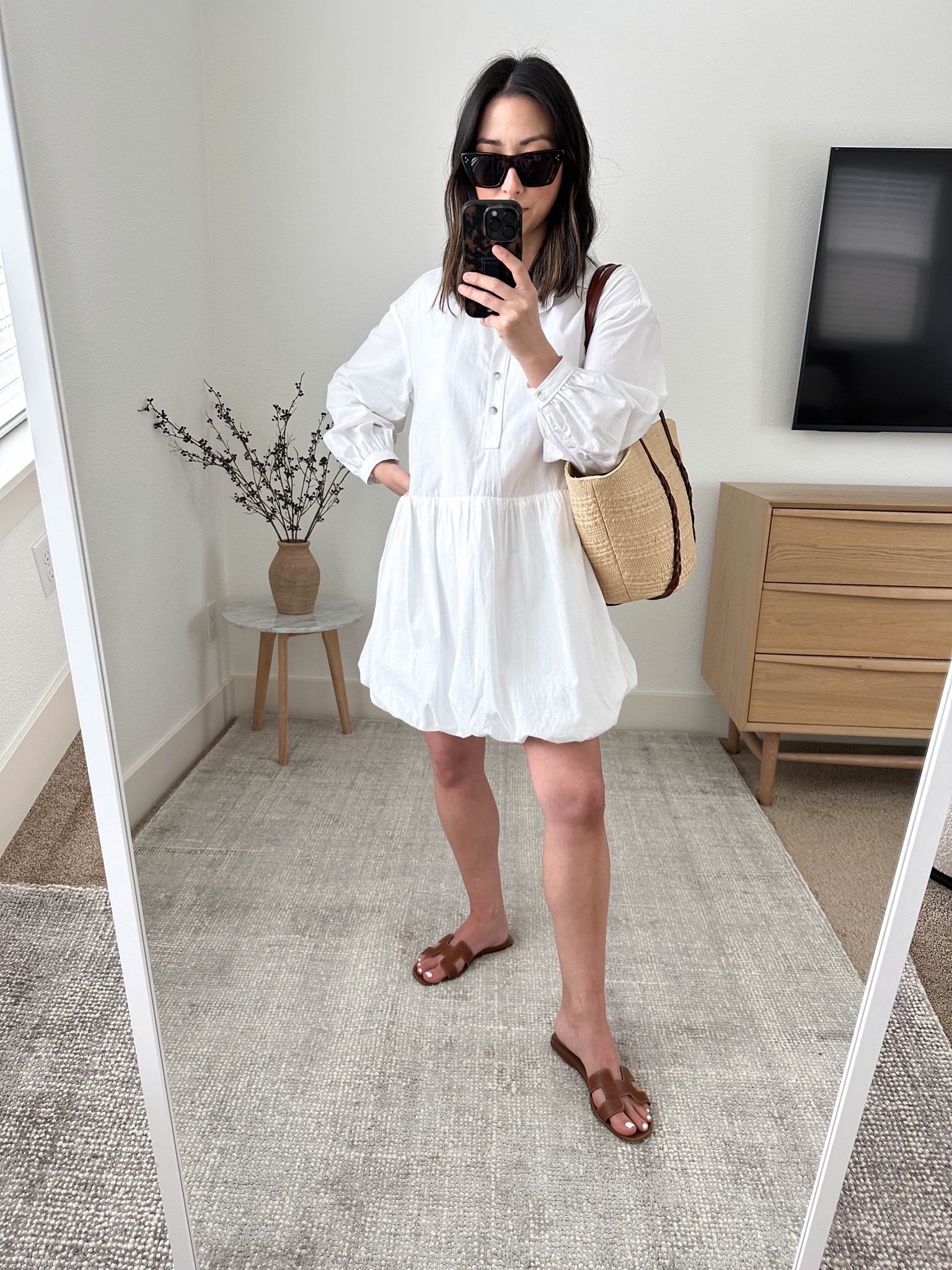 bubble hem shirt dress English Factory