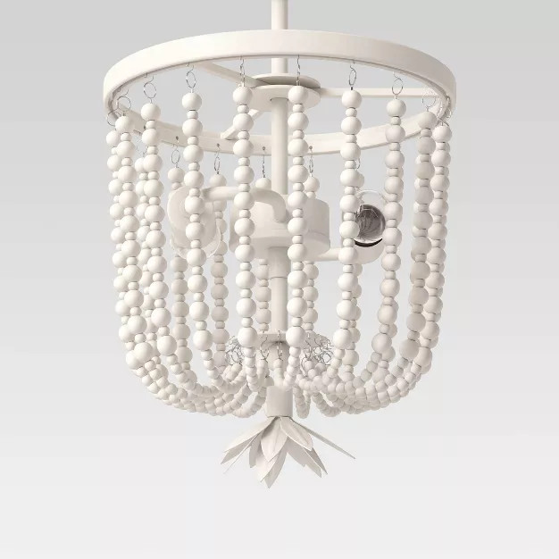 Small Wooden Beads Chandelier Beige - Opalhouse™ | Target