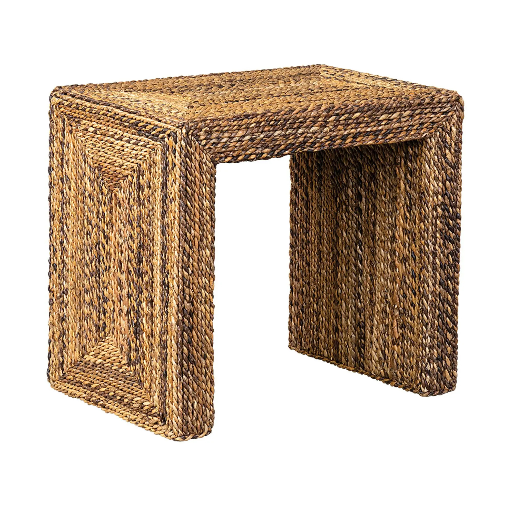 Serena Natural Braided Seagrass Waterfall Side Table by East at Main | Overstock