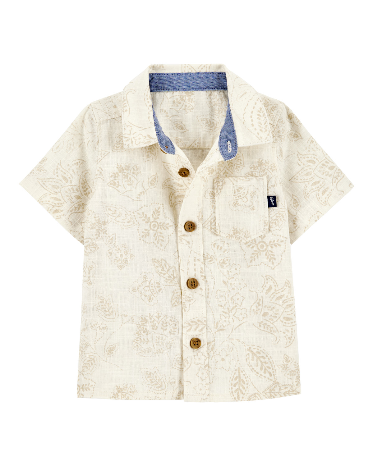 Baby Tropical Paisley Cotton Short-Sleeve Top - Cream - OshKosh | Carter's | Carter's Inc