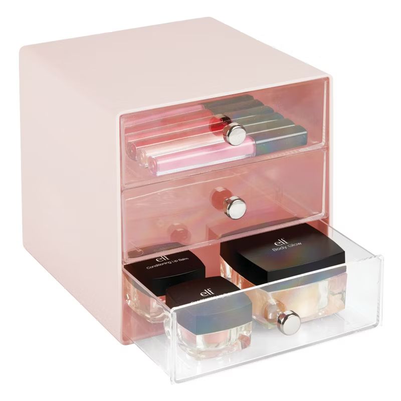 mDesign Plastic Makeup Storage Organizer Cube, 3 Drawers | Target