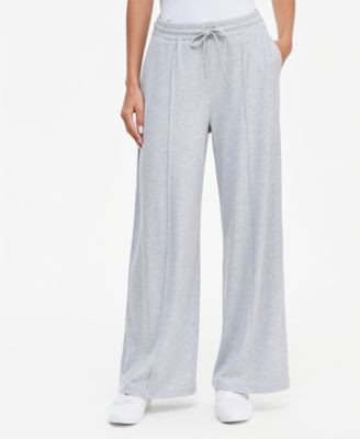 Women's Rib-Knit Wide-Leg Pull-On Pants | Macy's