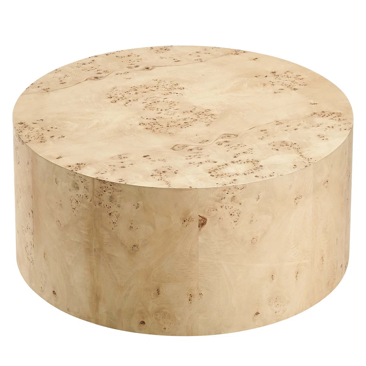 Modway Cosmos 35" Round Burl Wood Coffee Table | Wayfair North America
