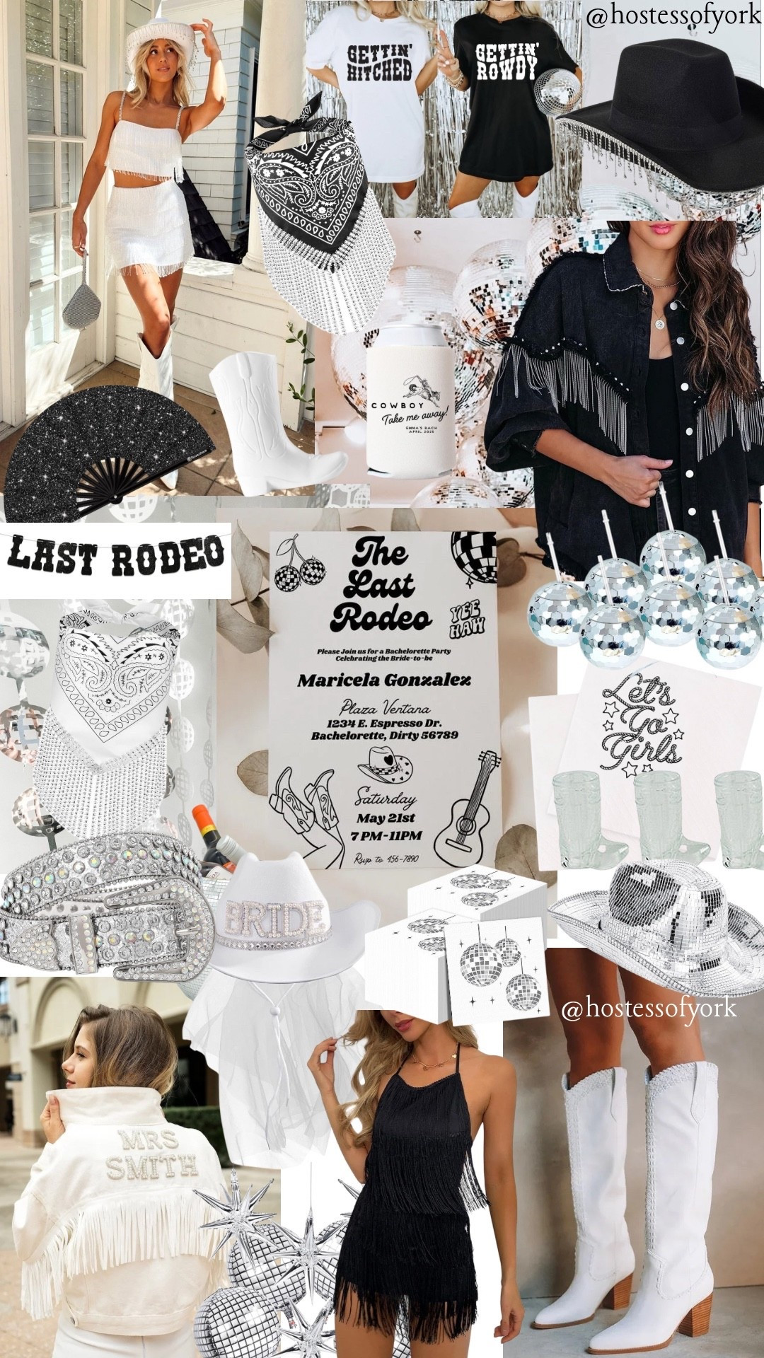 Last rodeo bachelorette party theme! Perfect for the country concert loving bride! 

#outfits #inspo #decor #bachelorette #party #brides #beyonce #nashville #cowgirl #disco #outfitt

#LTKParties #LTKWedding #LTKStyleTip