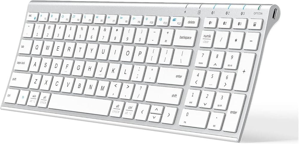 iClever BK10 Bluetooth Keyboard, Multi Device Keyboard Rechargeable Bluetooth 5.1 with Number Pad... | Amazon (US)