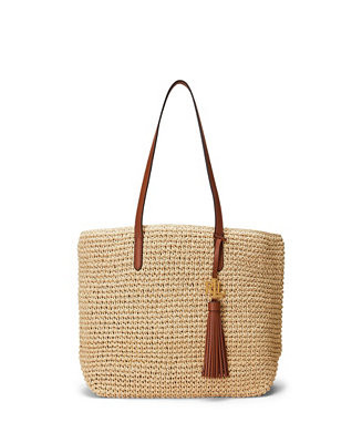 Crochet-Straw Medium Whitney Tote | Macy's