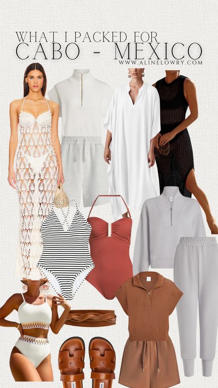 What I packed for Los Cabos Mexico. 🇲🇽 
Summer vacation outfits.
Summer Dresses 
Cover-up pants 
Cover-up dress 
Swimsuits 
Bikinis 
Shorts 
Tops
Matching set 
Sneakers 
Sandals 


#LTKSeasonal #LTKstyletip #LTKswim