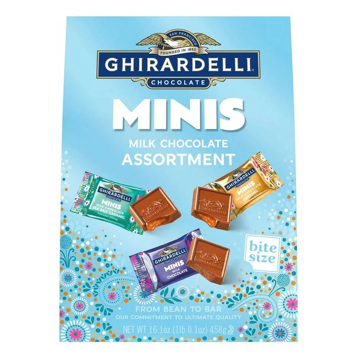 Ghirardelli Minis Milk Chocolate Assortment Bag, 16.1 Ounce - Walmart.com | Walmart (US)