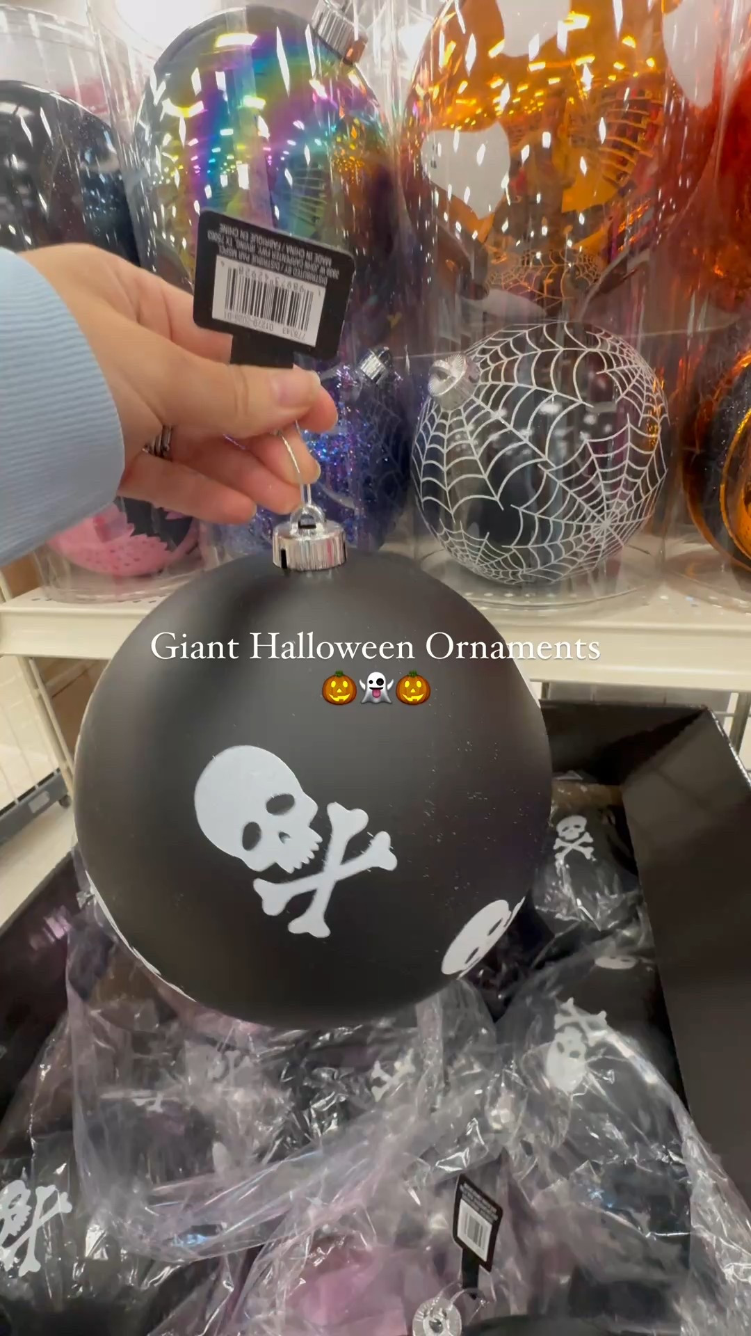 I just love these oversized ornaments! You can of course hang them on a Halloween tree or I hung them from the ceiling last year with clear string! 

#LTKSeasonal #LTKFindsUnder50 #LTKHome