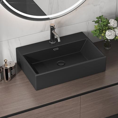 24" x 16" Bathroom Sink Vessel Rectangle, Eridanus Hang Wall Mount Sinks Floating Trough Countert... | Amazon (US)