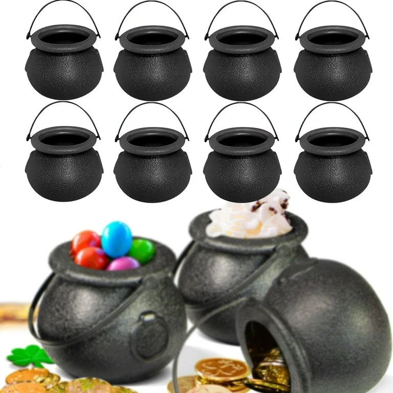 Tupukom Halloween Decorations Halloween Mini Witch Cauldron Kettles Multi-purposed Small Plastic ... | Walmart (US)