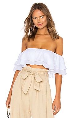 superdown Susan Off Shoulder Top in White from Revolve.com | Revolve Clothing (Global)