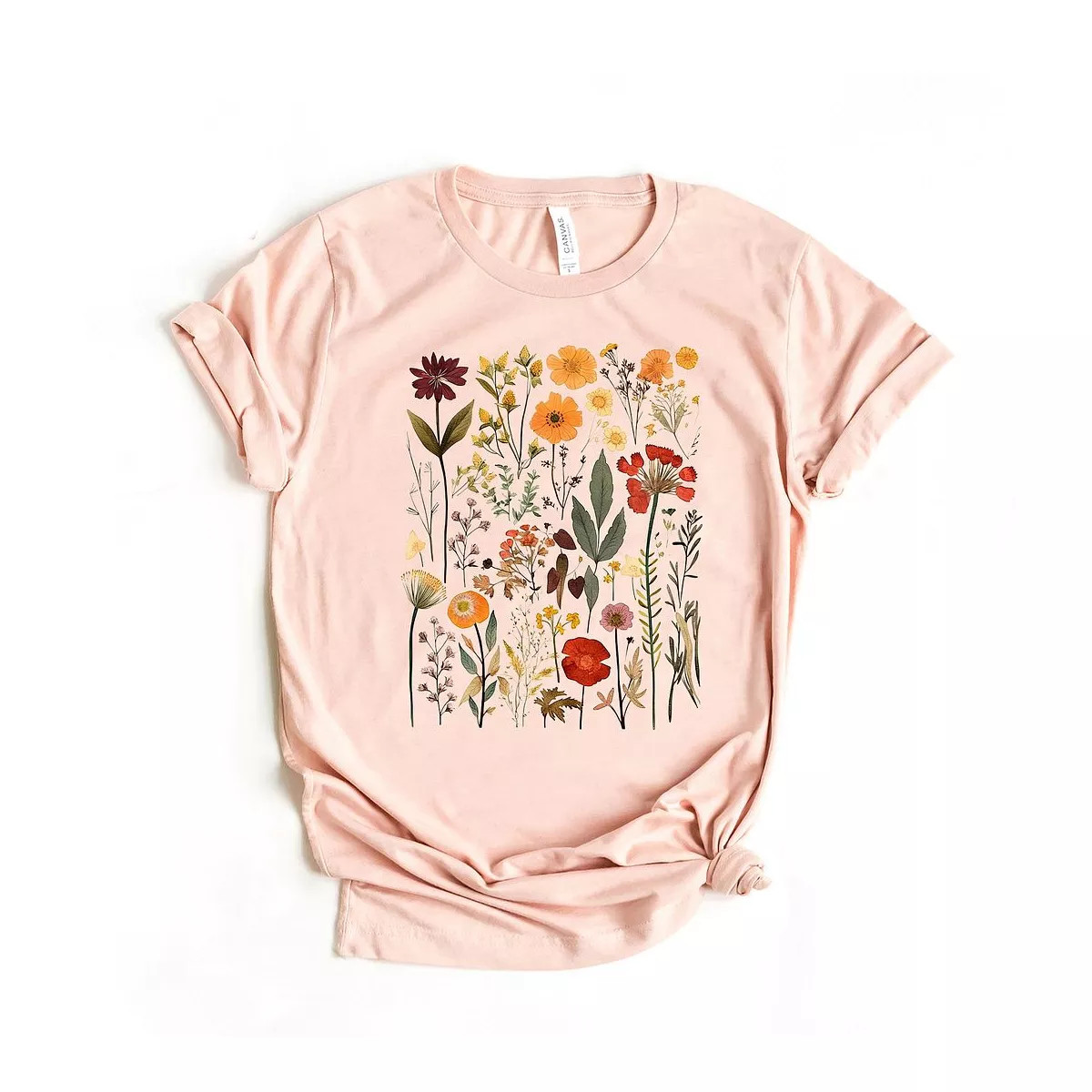 Simply Sage Market Women's Vintage Pressed Flowers Short Sleeve Graphic Tee | Target