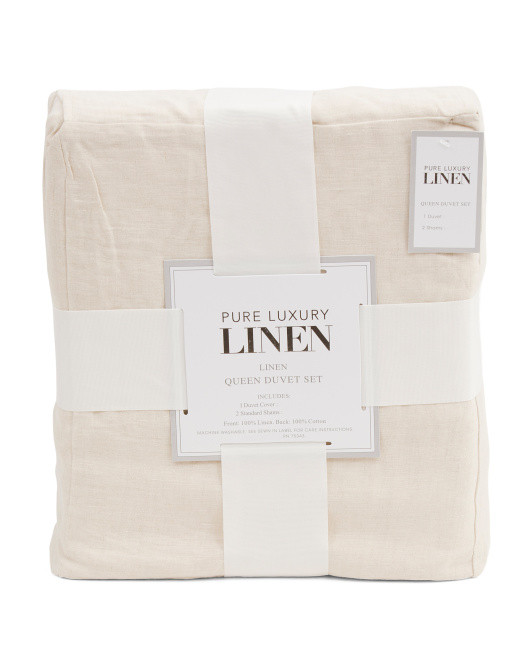 Linen Blend Duvet Set | TJ Maxx