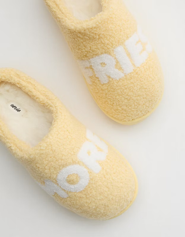 Aerie Sherpa Scuff Slippers | Aerie