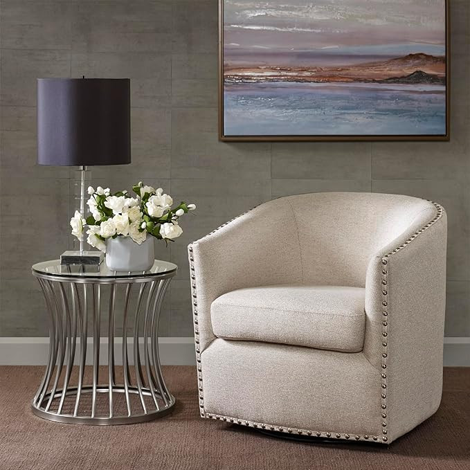 Madison Park Tyler Accent Chair - Curved Back Swivel Accent Chair, 7-Inch Thick Cushion Comfy Cha... | Amazon (US)