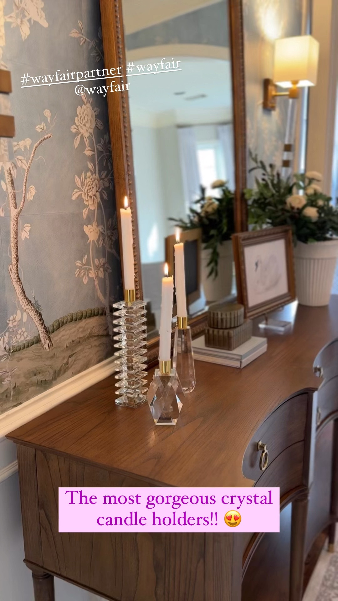 Gorgeous crystal candle holders! I have one of each small, medium and large #wayfairpartner @wayfair #wayfair 

#LTKHome #LTKFindsUnder50 #LTKFindsUnder100