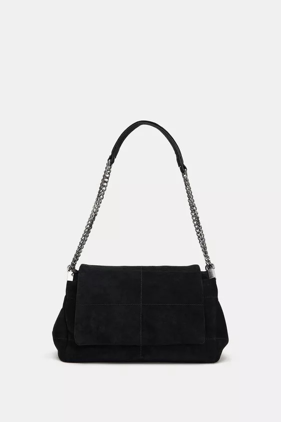 LEATHER SHOULDER BAG | Zara US