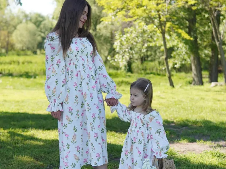 Matching Easter Dresses for Mom and Daughter, Summer Mom and Daughter Dresses, Muslin Mommy and M... | Etsy (US)