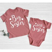 Pink Mauve Big & Little Sister Shirt, Matching Shirts, Shirt For Sister, Coming Home Outfit Sisters, | Etsy (US)