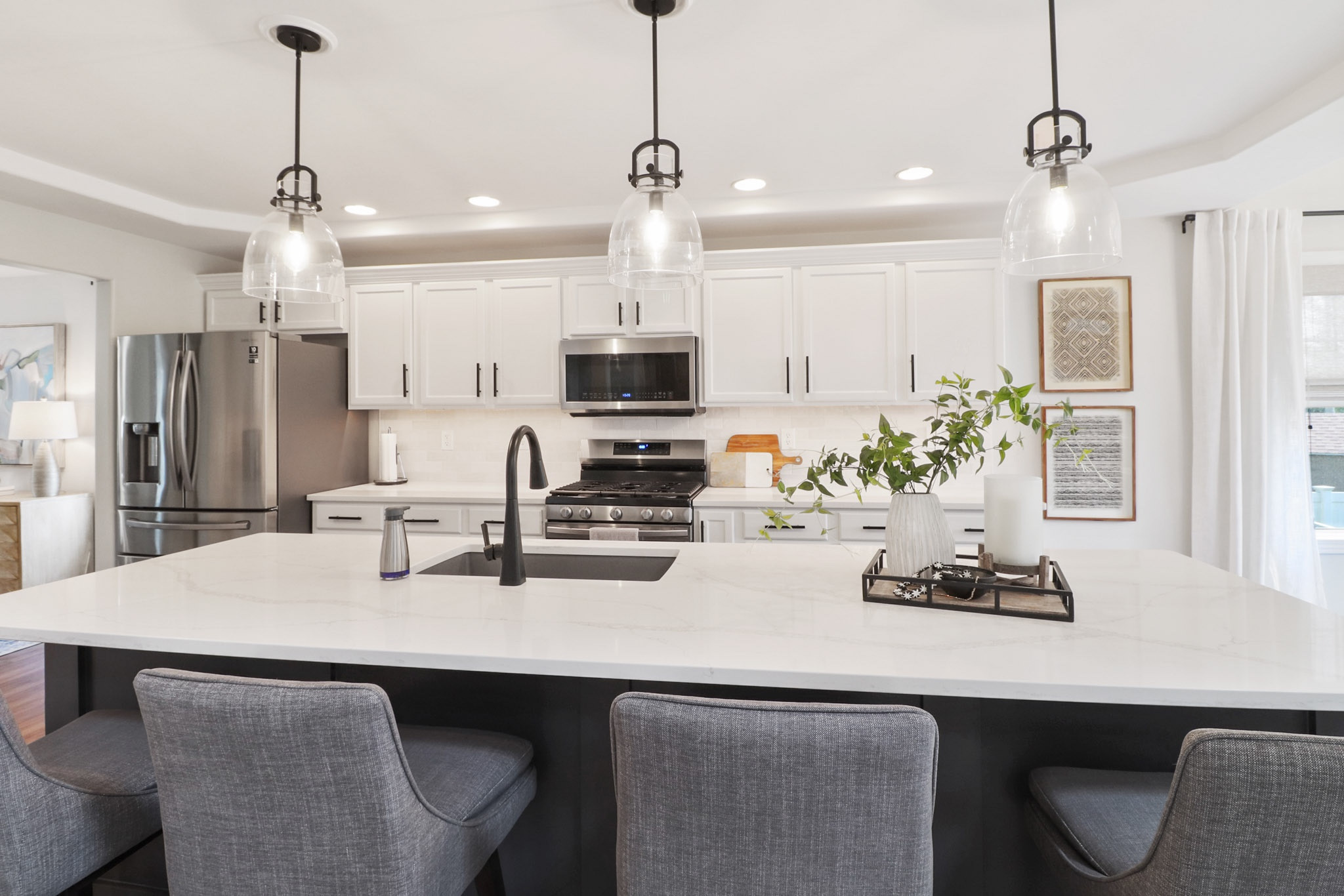 Shop this recent kitchen design and build project. It is light and bright with a fresh and modern feel featuring black plumbing fixtures, lighting, and hardware.

#LTKhome #LTKstyletip