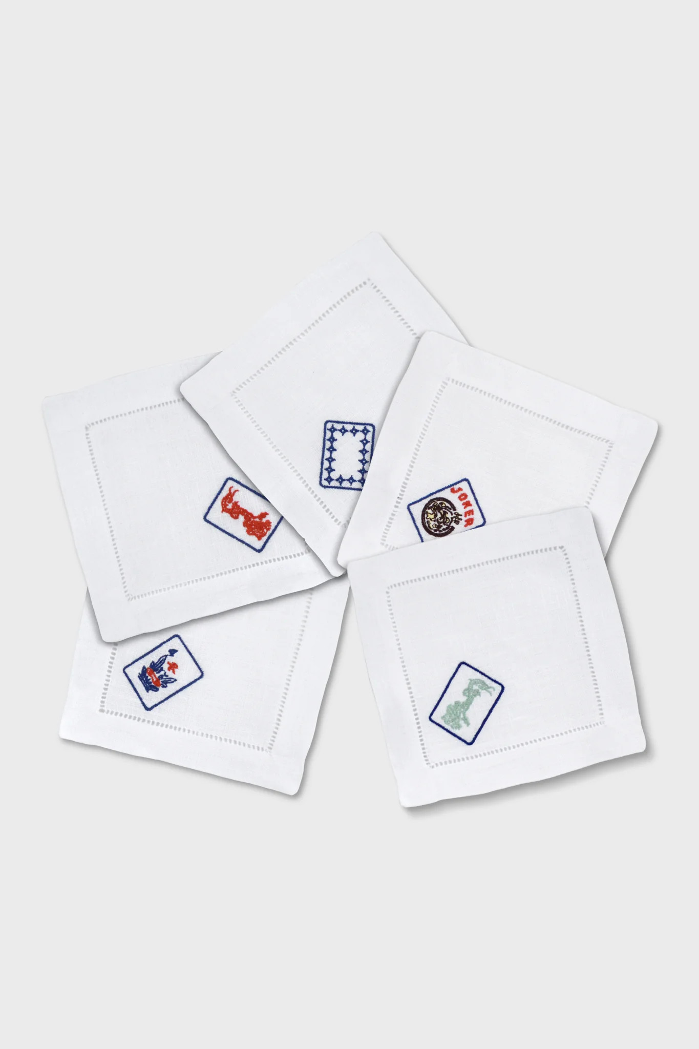 Mahjong Cocktail Napkins (Set of 5) | Tuckernuck (US)
