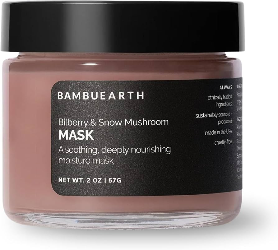 BambuEarth Billbery & Snow Mushroom Mask (2 oz) - Nourishing Facial Mask for All Skin Types, Blen... | Amazon (US)