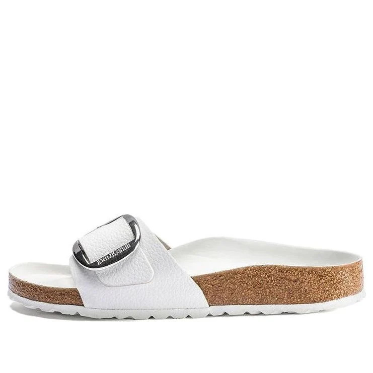 (WMNS) Birkenstock Madrid Big Buckle Leather Narrow Fit Sandals 'White' 1018866 | KICKS CREW