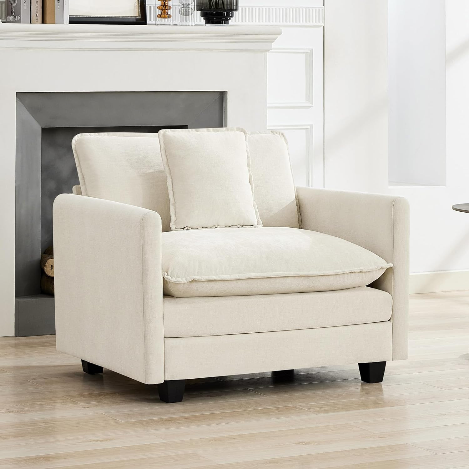 41'' Modern Chenille Oversized Chair, Upholstered Accent Living Room Chair with Extra Thicked Dee... | Amazon (US)