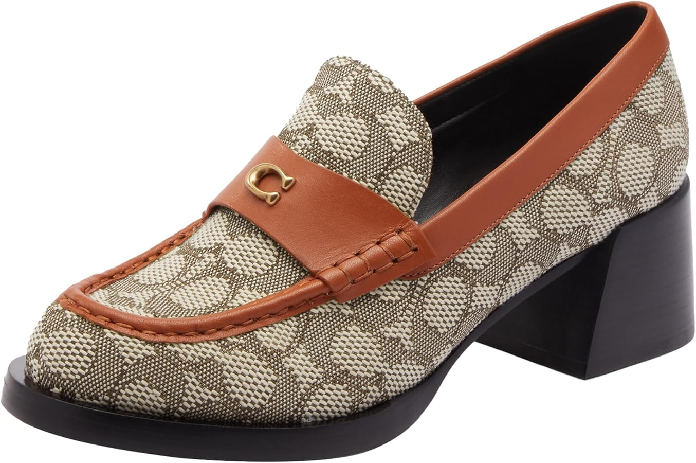 Coach women's Natalie Signature Textile Jacquard Loafer | Amazon (US)