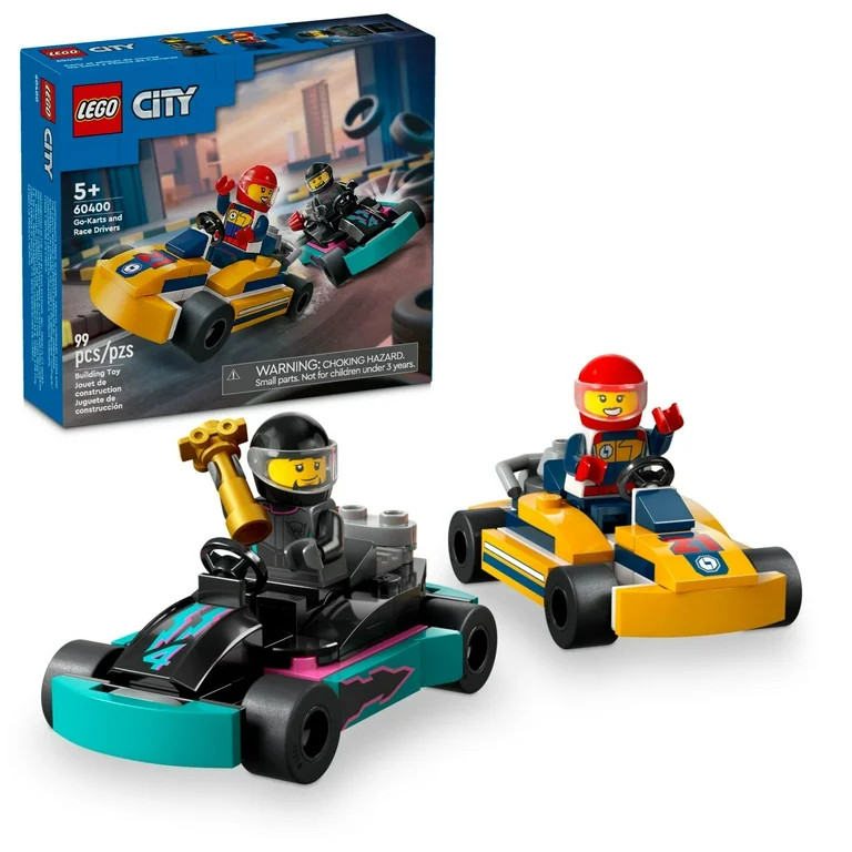 LEGO City Go-Karts and Race Drivers Toy Playset - 2 Driver Minifigures, Race Car Toy for Boys & G... | Walmart (US)