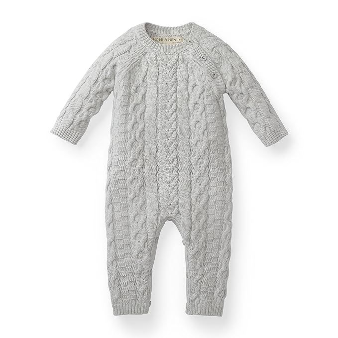 Hope & Henry Layette Cable Knit Sweater Romper | Amazon (US)