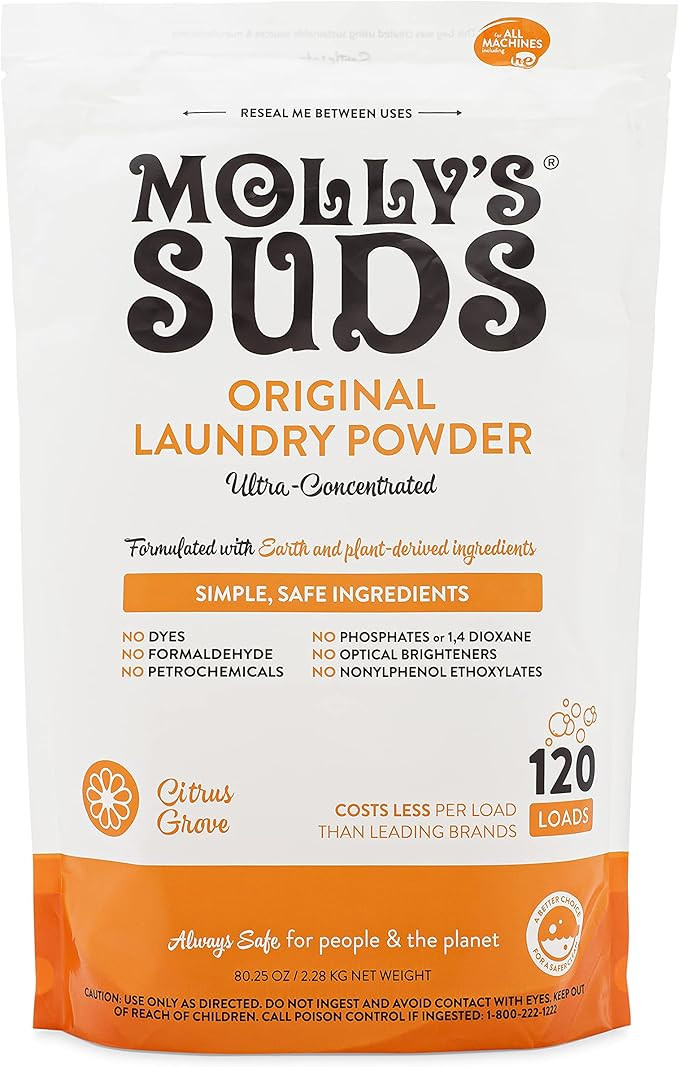 Molly's Suds Original Laundry Detergent Powder | Natural Laundry Detergent for Sensitive Skin | E... | Amazon (US)